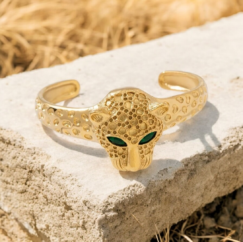 Bracelet jonc en acier inoxydable ajustable