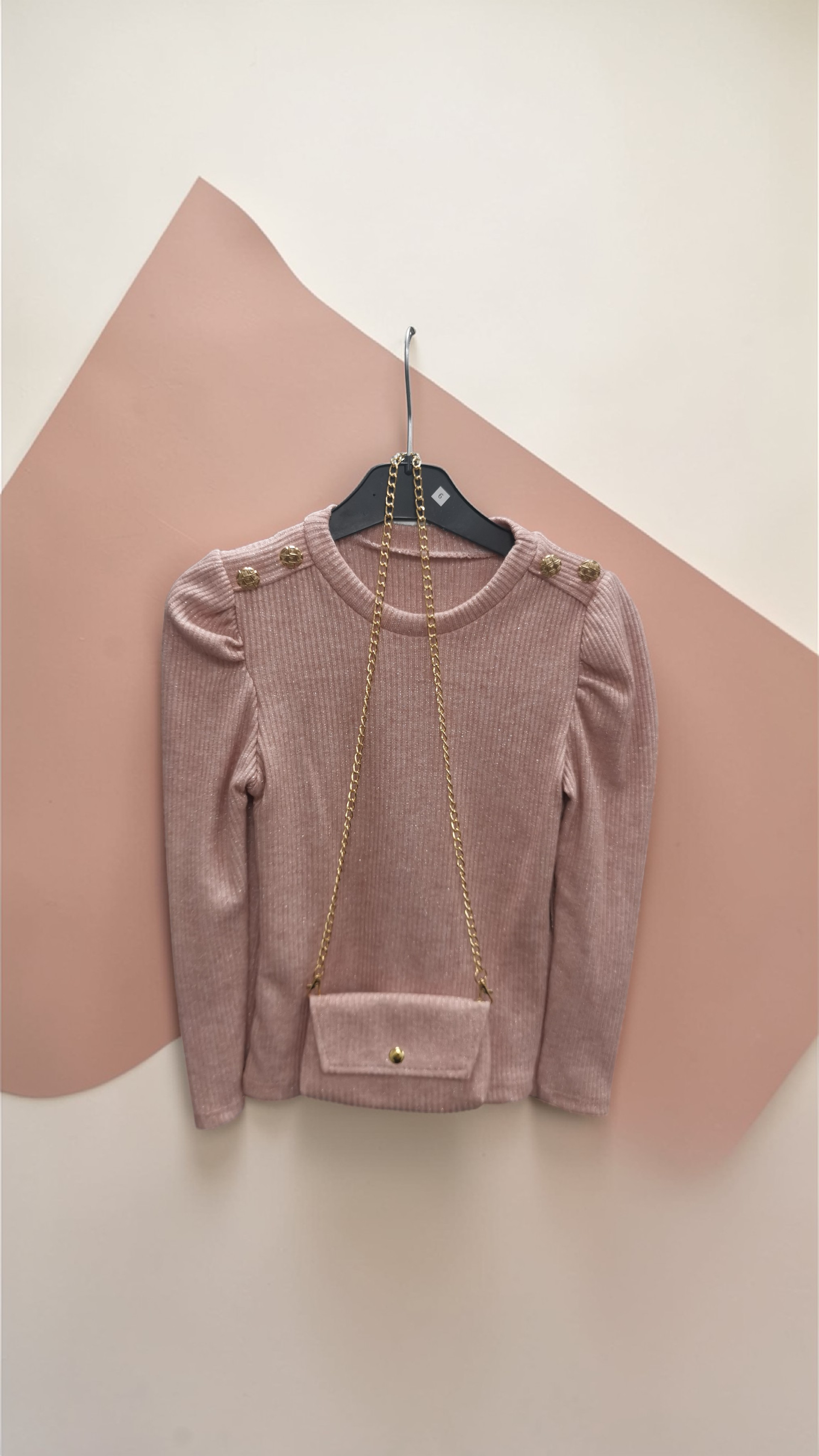 Pull Fille avec Sac Assorti - Ensemble Pull et Sac Enfant