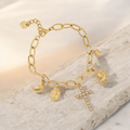 Bracelet acier inoxydable multi breloques