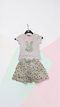 Ensemble 2 pièces fille - T-shirt et Jupette Enfant- L'ange bleu boutik