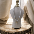 Collier Perle Croix Acier Inoxydable - Bijou Raffiné Femme