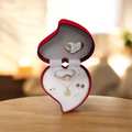 Coffret Bijoux Acier Inoxydable 4 Pièces - Cadeau Saint-Valentin